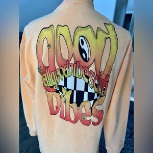Zara Oversized Sweatshirt Women’s Small Peach Graphic Cozy Cotton Pullover NWT